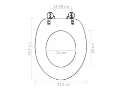 Asiento de inodoro con tapa con diseño de guijarros taza de inodoro 02_0002888^Helloshop26 Online