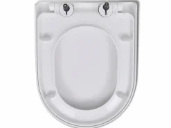 Helloshop26 Tapa De Inodoro|Asiento de inodoro cuadrado de cierre suave y liberación rápida 02_0002892