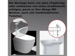 Asiento de inodoro de alta gama con bajada automática plástico fijación rápida cierre suave 19_0000718^Helloshop26 Clearance