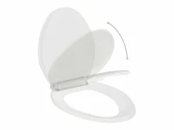 Helloshop26 Asiento de inodoro de cierre suave y liberación rápida 02_0002910 Blanco Online