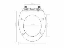 Asiento de inodoro de cierre suave y liberación rápida 02_0021274^Helloshop26 Best