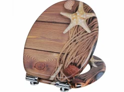 Helloshop26 Tapa De Inodoro|Asiento de inodoro de MDF con mecanismo de bajada automática grado marino 19_0000692