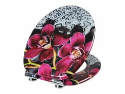 Asiento de inodoro de MDF con mecanismo de cierre suave color rojo bonito 19_0000712^Helloshop26 Outlet