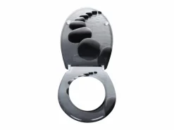 Helloshop26 Tapa De Inodoro|Asiento de inodoro de piedra negra de Duroplast 19_0000737