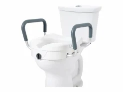 Tapa De Inodoro|Asiento de Inodoro Elevado SucceBuy, Altura 12,7 cm, Capacidad 158 kg, Ancho Ajustable 48,1 a 55,9 cm,