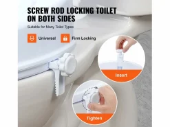 Asiento de inodoro elevado SucceBuy 10 cm, instalación rápida, plástico resistente, capacidad 136 kg, universal e higiénico Blanco Sale