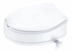 Asiento de inodoro elevado SucceBuy 10 cm, instalación rápida, plástico resistente, capacidad 136 kg, universal e higiénico Blanco Sale