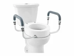 Asiento de Inodoro Elevado SucceBuy, 88,9 mm de Altura, Capacidad 136 kg, Barandillas de Aluminio,^ New