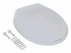 Helloshop26 Asiento de inodoro ovalado de cierre suave 02_0002889 Blanco Clearance