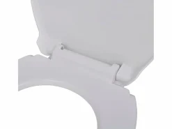 Helloshop26 Asiento de inodoro ovalado de cierre suave 02_0002889 Blanco Clearance