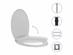 Asiento de inodoro ovalado claro con cierre suave 02_0002916^Helloshop26 Online