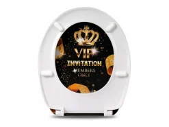 Helloshop26 Asiento de inodoro VIP con cierre suave 19_0000732 Negro Sale