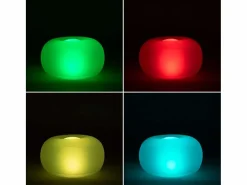 Innovagoods Accesorio Piscina|Deportes Náuticos|Asiento hincahble Pulight con LED y mando a distancia multicolor Ø50x30 cm