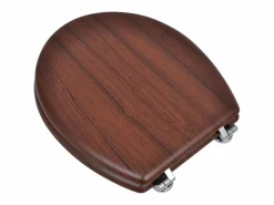 Asientos de inodoro con tapa 2 piezas MDF marrón 02_0002946^Helloshop26 Best