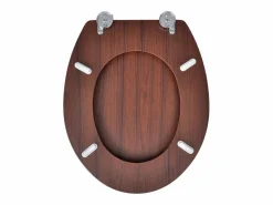 Asientos de inodoro con tapa 2 piezas MDF marrón 02_0002946^Helloshop26 Best