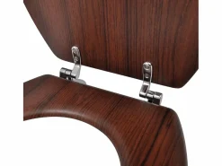 Asientos de inodoro con tapa 2 piezas MDF marrón 02_0002946^Helloshop26 Best