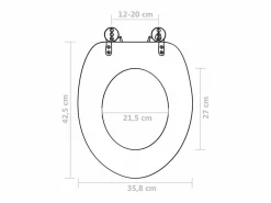 Asientos de inodoro con tapa 2 piezas MDF marrón 02_0002946^Helloshop26 Best