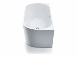 Shower & Design Bañera acrílica blanca de exenta, 200L, 149,5 x 75 x 58 cm, DIVINA Blanco Hot