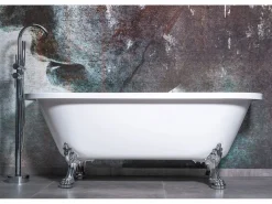 Rea Bañera Acrílica De Pared Korfu 170Cm White + Tapón De Bañera Blanco Discount