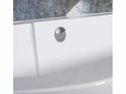 Rea Bañera Acrílica De Pared Korfu 170Cm White + Tapón De Bañera Blanco Discount