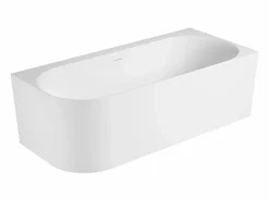 Bañera acrílica semi-exenta blanca 170cm - Ángulo recto FORMA^ Outlet
