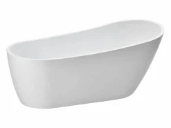Bañera Autoportante SucceBuy en Acrílico, Bañera Isla Moderna y Elegante, 170x74 cm, Gran Capacidad 215 L, con Rebosadero y Desagüe en Níquel Cepillado^ Sale