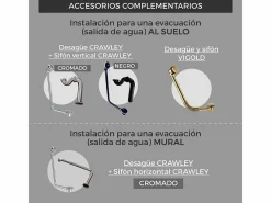 ROGIER & MOTHES Bañera con patas RICHMOND NEGRA 171 cm patas ÁGUILA BLANCAS Negro / Blanco New