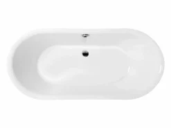 ROGIER & MOTHES Bañera con patas SURRY HILLS 165 cm patas LEÓN CROMADAS Blanco / Plateado Clearance