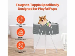 Bañera de Aseo, SucceBuy Bañera Plegable para Mascotas Pequeñas, Gris^ Discount