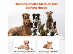 Higiene Y Cuidado De Mascotas|Bañera de Aseo, SucceBuy Bañera Plegable para Perro Claro para Pequeños Animales