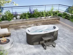 Bañera de hidromasaje 2 pers SAMOA 16 jets 210 x Prof. 110x78 cm^VOGUE SPA Hot