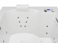 Shower & Design Bañera De Hidromasaje|Bañera de hidromasaje blanca - 2 plazas - 450 L - 185 x 120 x 65 cm - DEFORIA
