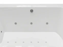 Shower & Design Bañera De Hidromasaje|Bañera de hidromasaje blanca - 2 plazas - 450 L - 185 x 120 x 65 cm - DEFORIA