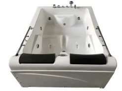 ELITESHOPPING Bañera de hidromasaje blanca 175 X 132 cm Cromoterapia 14 jets - Calla Blanco Discount
