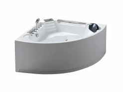 Bañera de hidromasaje blanca para 1 persona 135 X 135 cm 6 jets - Sage^ELITESHOPPING New