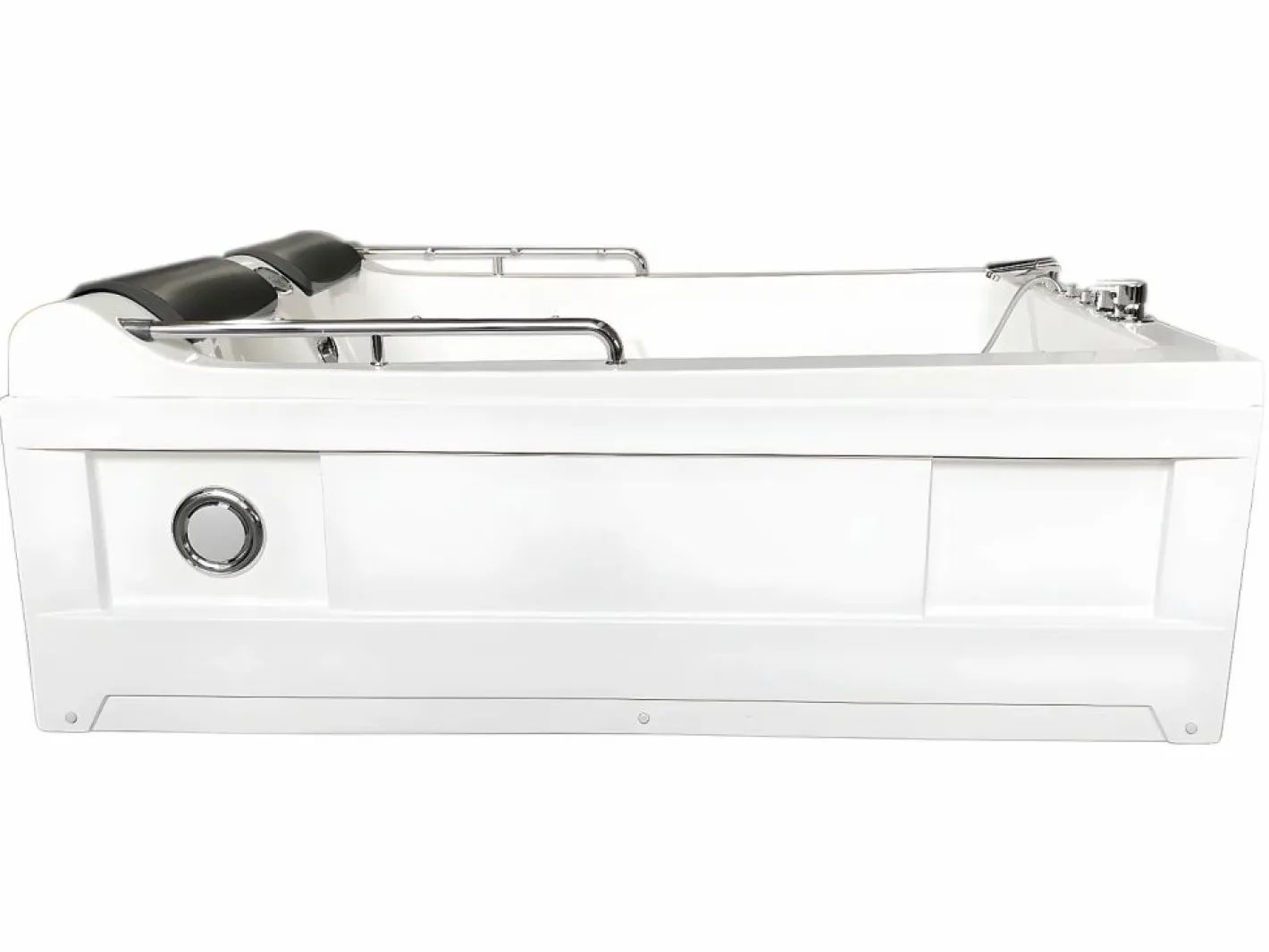 ELITESHOPPING Bañera de hidromasaje blanca 175 X 132 cm Cromoterapia 14 jets - Fleur Blanco Hot