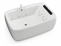 Bañera de hidromasaje blanca - 2 plazas - 390 L - 180 x 120 x 60 cm - VOLUTA^Shower & Design Outlet
