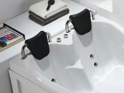 Shower & Design Bañera De Hidromasaje|Bañera Rinconera|Bañera de hidromasaje blanca - 2 plazas - 385 L - 181 x 121 x 65 cm - Ángulo izquierdo - RAFINA