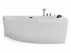 Shower & Design Bañera de hidromasaje , 1 plaza, Ancho 160 x Alt. 63 x Prof. 75 cm, ángulo recto, TABANA Blanco Sale