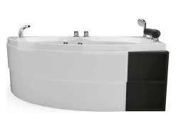 Shower & Design Bañera de hidromasaje blanca, 1 plaza, Ancho 150 x A56 x Prof. 100 cm, ángulo derecho, LUANA Blanco Outlet