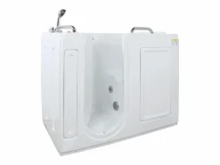 Shower & Design Bañera de hidromasaje con puerta - 1 plaza - 355L - 134,5 x 67,3 x 106 cm - BURAM Blanco Online