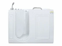 Shower & Design Bañera de hidromasaje con puerta - 1 plaza - 355L - 134,5 x 67,3 x 106 cm - BURAM Blanco Online