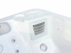 VOGUE SPA Bañera de hidromasaje de 2 plazas perlado con cubierta, 18 jets, Ancho 210 x Prof. 110 x Alt. 74 cm, motor BALBOA, TAHITI Blanco Best
