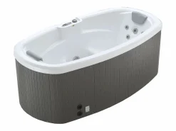 VOGUE SPA Bañera de hidromasaje de 2 plazas con cubierta, 14 chorros, Ancho 210 x Prof. 110 x Alt. 74 cm, sistema BALBOA, SAMOA IV Blanco