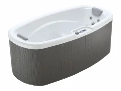 VOGUE SPA Bañera de hidromasaje de 2 plazas con cubierta, 14 chorros, Ancho 210 x Prof. 110 x Alt. 74 cm, sistema BALBOA, SAMOA IV Blanco