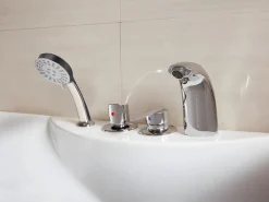 Shower & Design Bañera de hidromasaje GAVINO - 1 plaza - Angulo izquierdo Blanco Clearance