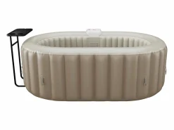 VOGUE SPA Spa Hinchable|Bañera de hidromasaje hinchable ovalado 2 plazas, Ancho 190 x Prof. 120 x Alt. 65 cm, 90 chorros de aire, gris , B-LUCKY