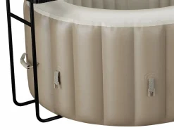 VOGUE SPA Spa Hinchable|Bañera de hidromasaje hinchable ovalado 2 plazas, Ancho 190 x Prof. 120 x Alt. 65 cm, 90 chorros de aire, gris , B-LUCKY