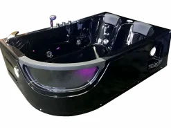 Bañera de hidromasaje negra 120 x 180 cm 2 personas 8 jets - Bluebell^ELITESHOPPING Outlet