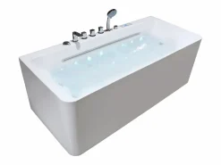 Bañera de hidromasaje semi-exenta , 1 plaza, 170 x 58.3 x Prof. 74 cm, KIRANA^Shower & Design Hot